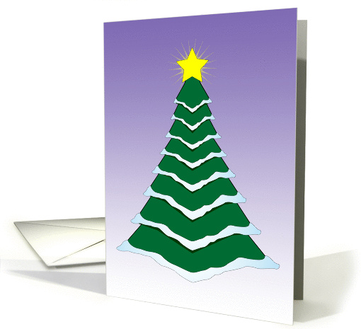 Christmas Tree (purple) card (112715)