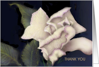  Thank You Card-Ivory Rose Painting card
