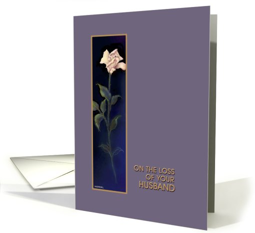 Loss of Husband, 'Ivory Rose' Sympathy card (204538)