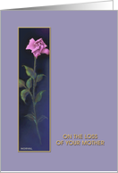 Loss of Mother,Sympathy, ’Pink Rose’ Card