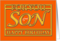 Son, Seventeenth Birthday ’Son Brights’ Card