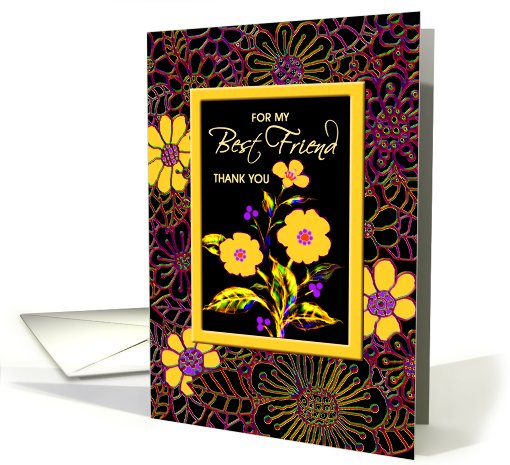 Friend, Thank You, Thinking of You, A Floral Bright' card (235170)