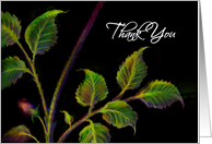 Thank You Greeting Card, ’Leaves’ card
