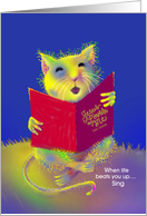 Get-Well Greeting Card, ’George The Singing Mouse’ card