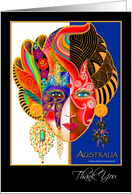 Thank You Greeting Card Card, ’Lady Australia’ card