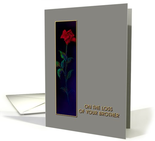 Loss of Brother, Red Rose, Sympathy card (610650)
