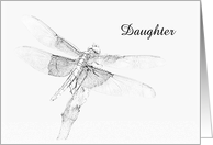 Dragonfly Final Good Bye - Daughter - Customizable card