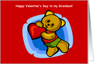 Happy Valentine’s Day to my Grandson card