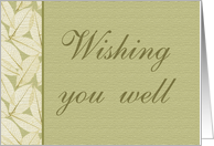 Wishing you well - Feel Better card