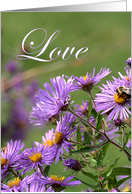 Love for Girlfriend - Purple Flowers card
