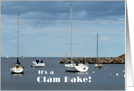 Clam Bake Invitation - Sailboats card