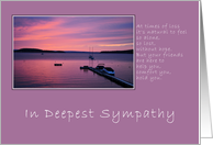 In Sympathy - Seaside Sunset card