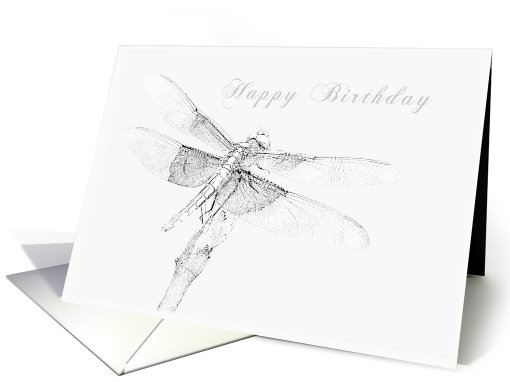 Dragonfly Happy Birthday card (657393)