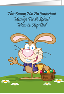 Jelly Beans Humor Mom and Step Dad Easter Card