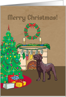 Christmas Tree Labrador Christmas Card