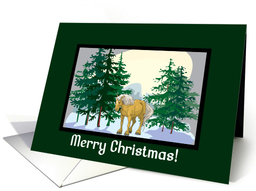Scenic Belgian Horse Christmas card (129903)