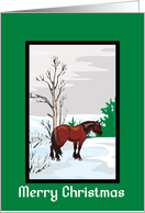 Scenic Clydesdale Christmas Card