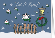 Let It Snow Snowflakes Card
