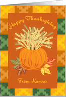 Fall Harvest From Kansas Thanksgiving Card