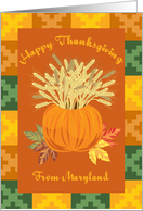 Fall Harvest From Maryland Thanksgiving Card