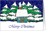 Merry Christmas Cottage Christmas Card