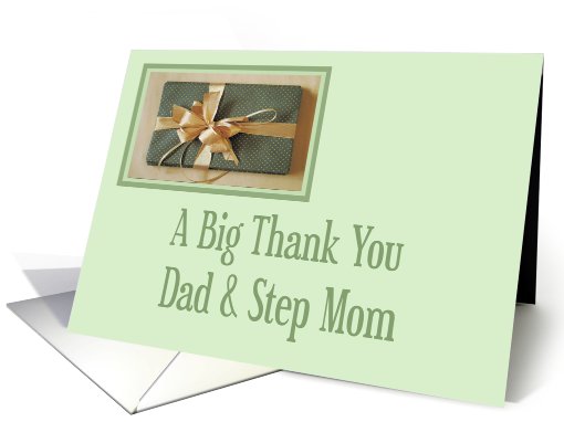 Christmas gift thank you,Dad And Step Mom card (578739)