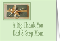Christmas gift thank you,Dad And Step Mom card