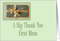 Christmas gift thank you,First Mom card