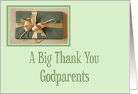 Christmas gift thank you,Godparents card