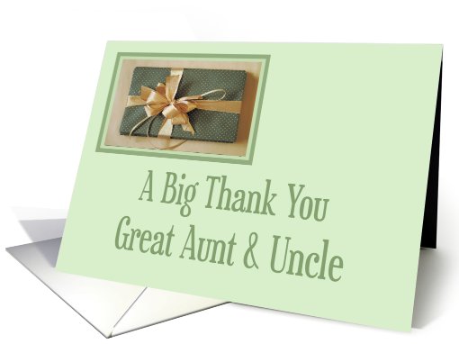 Christmas gift thank you,Great Aunt And Uncle card (578762)