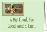 Christmas gift thank you,Great Aunt And Uncle card