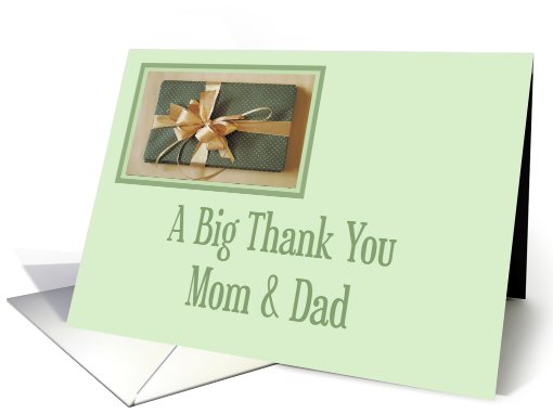 Christmas gift thank you,Mom And Dad card (579083)