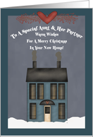 Special Aunt And Partner Christmas In New Home card