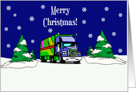 18 Wheeler Christmas Card