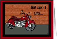 Motorcycle 66th Birthday Card