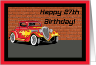 Hot Rodders 27th Birthday Card