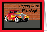 Hot Rodders 33rd Birthday Card