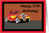 Hot Rodders 57th Birthday Card