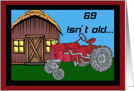 Tractor 69th Birthday Card