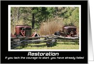 Vintage Cars Restoration New Project Congratulations Card