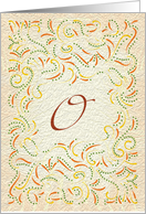 Monogram, Letter O with yellow background card