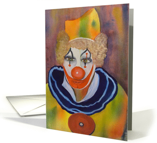 Happy Birthday Invitation - Clown Portrait card (122195)