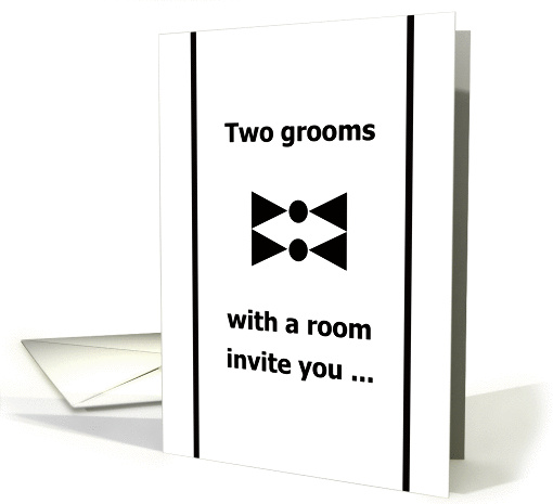 Two Grooms Bachelor Party Invitation card (1141258)