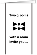 Two Grooms Bachelor Party Invitation card