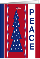Patriotic Peace Tree card