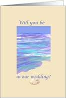 Beach Theme Wedding card