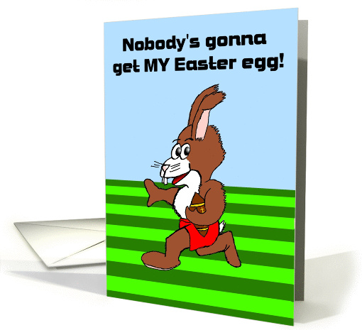 Rugby Easter Bunny card (158024)