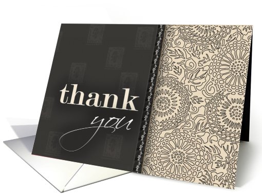 Vintage look thank you card (422058)