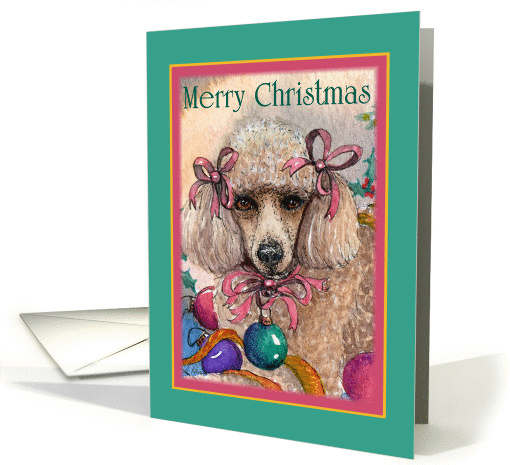 Merry Christmas. Christmas poodle. card (1444556)