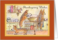 Happy Thanksgiving. Corgi wishes. card